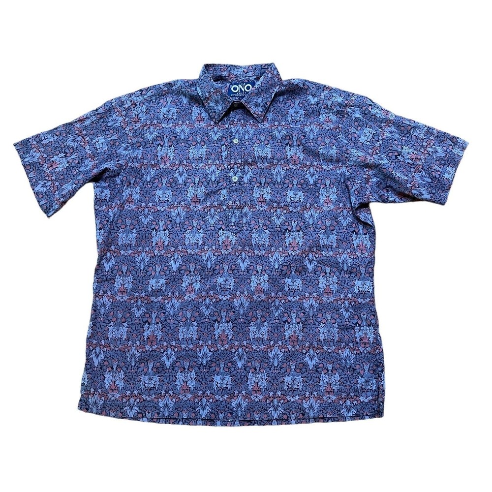 Vintage The ONO Shirt by Liberty House Mens Popover Hawaiian Polo Shirt Size L